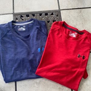 Large men under armour loose fit heat gear shirts